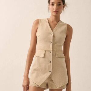 Women’s Denim Vest Romper